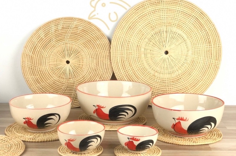 ชามตราไก่ ลำปาง ใช้เตาเผ